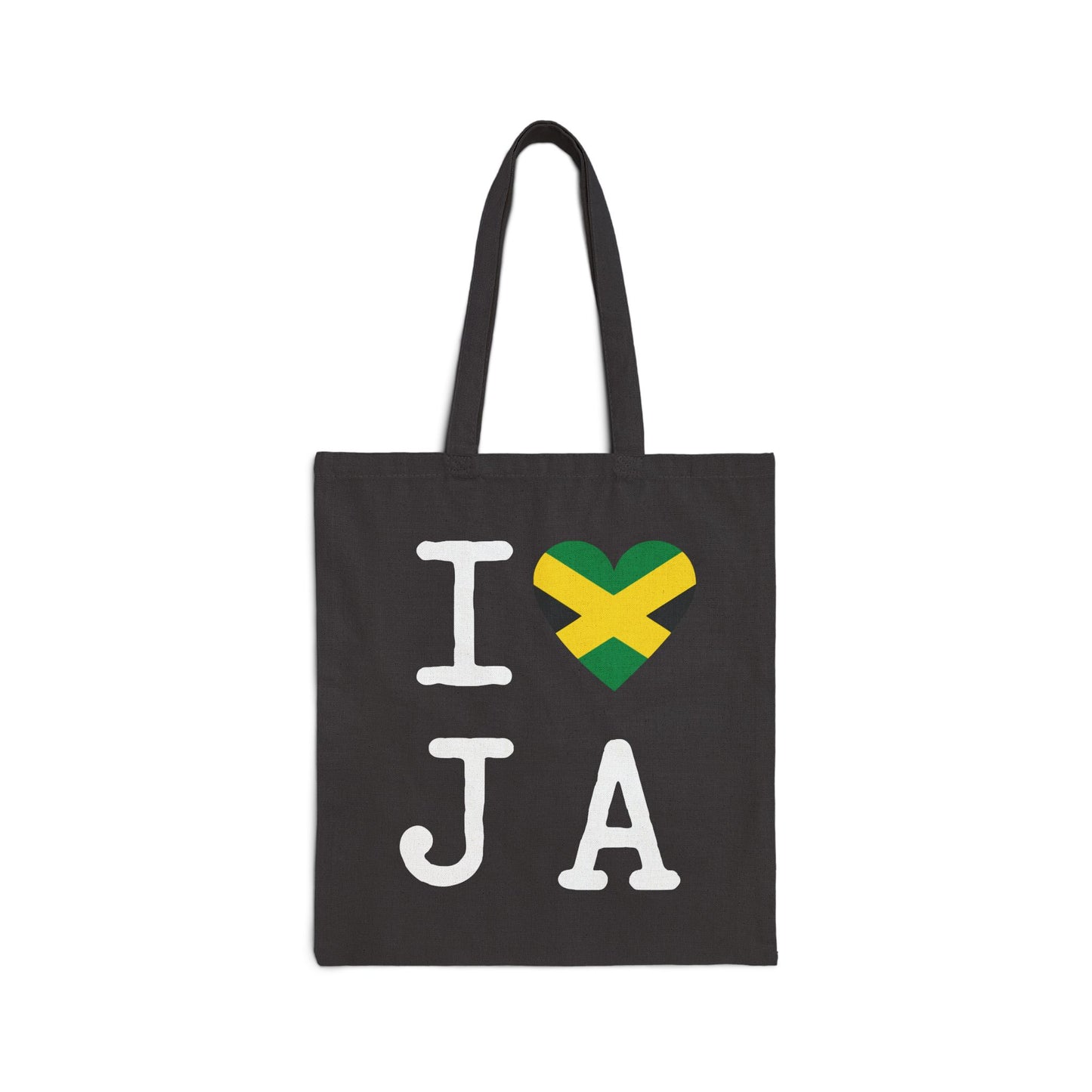 Canvas Tote Bag Jamaica Love I Love JA Back